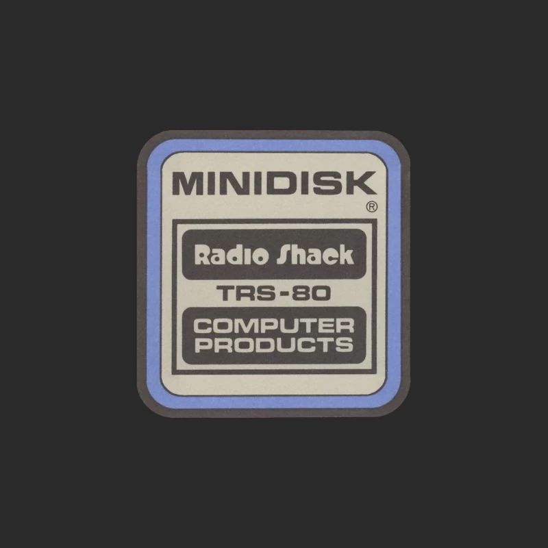 Vintage Radio Shack TRS-80 Minidisk Computer Products Label Baseball Cap