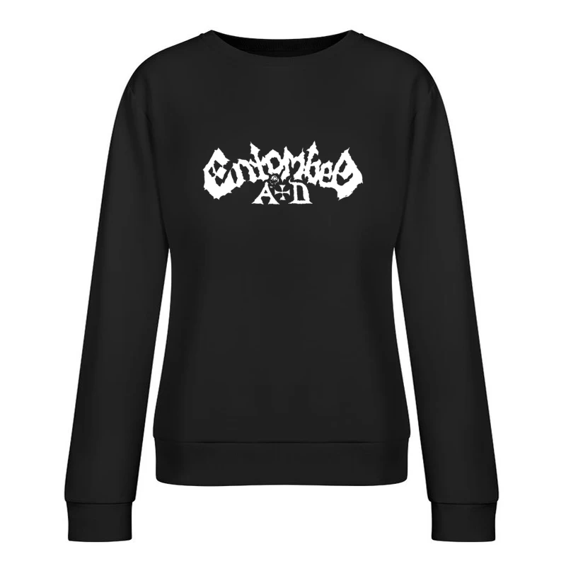 Entombed White Logo Female Pullover Sweatshirt