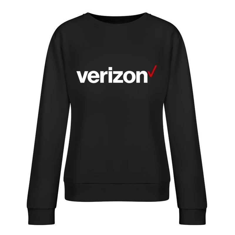 Verizon Corporate Logo with Red Checkmark Female Pullover Sweatshirt