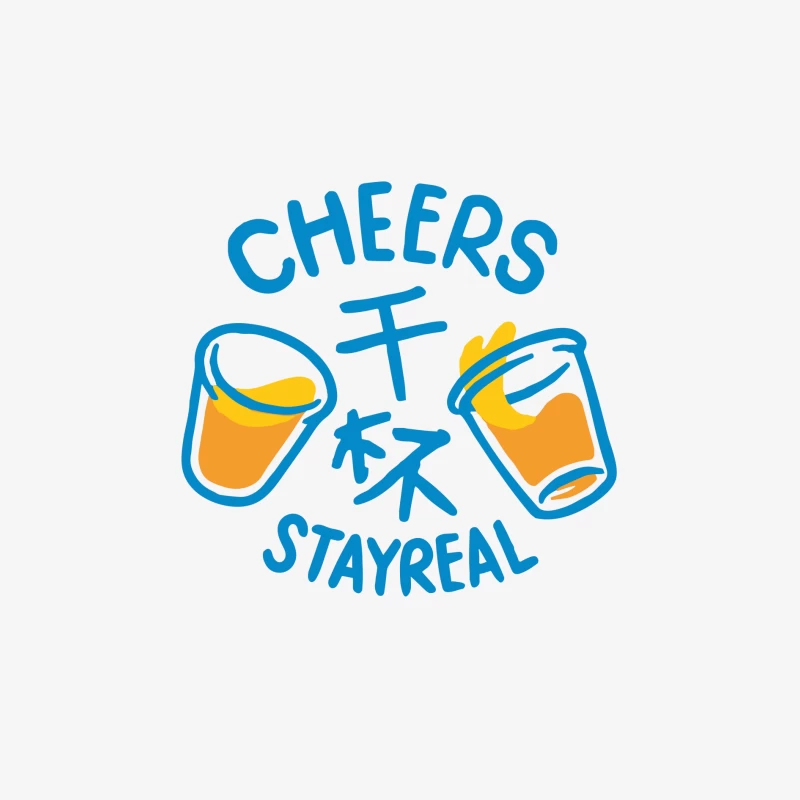 Prost Design mit Gläsern Herren Langarm T-Shirt