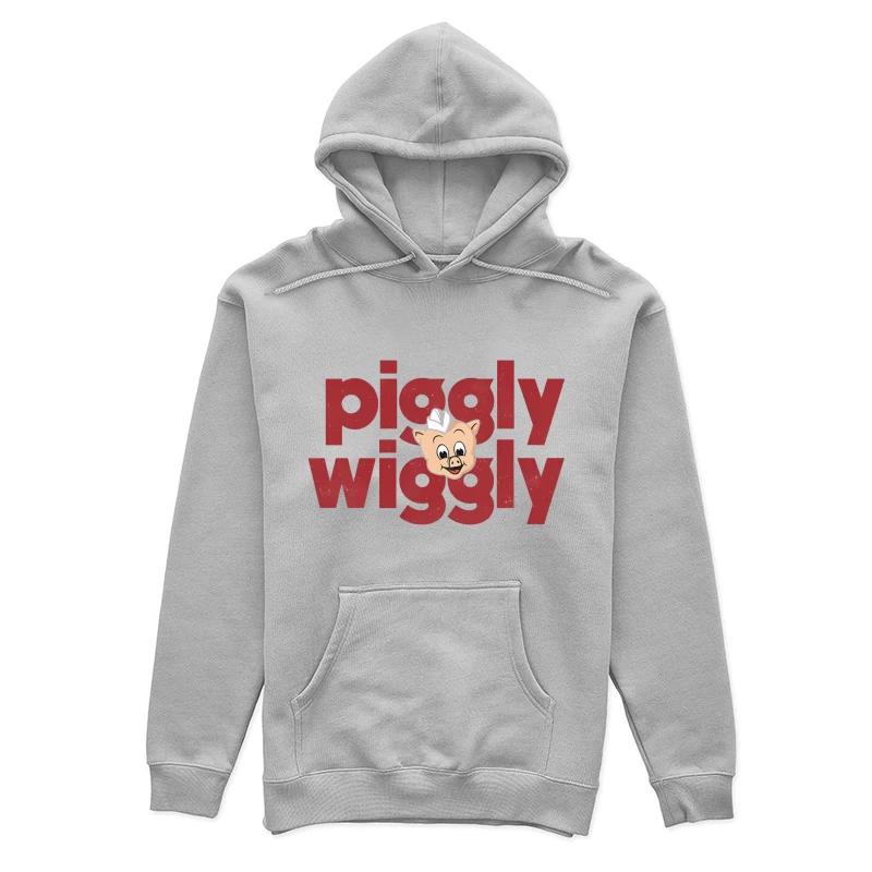 Vintage Piggly Wiggly Supermarket Logo with Cartoon Pig Female Pullover Hoodie