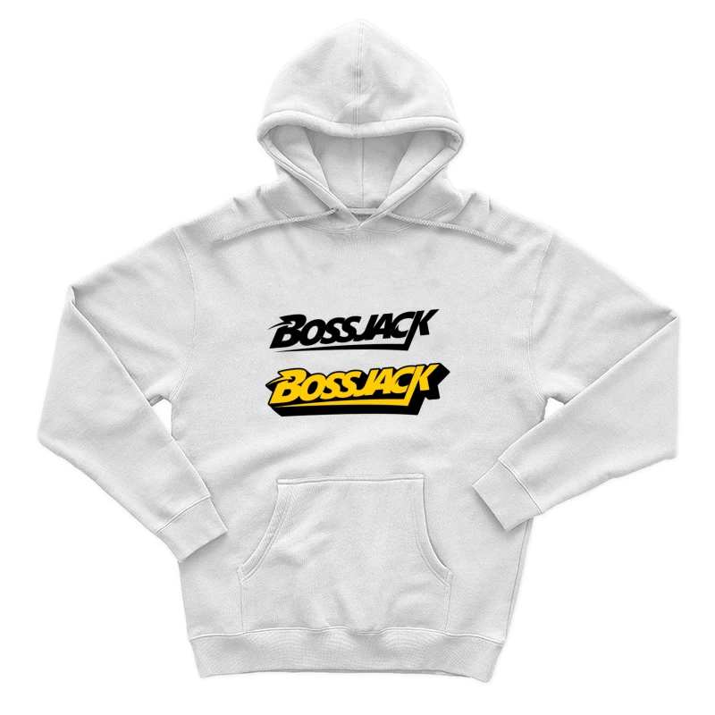 Bossjack-Logo in Gelb und Schwarz Herren Pullover Hoodie