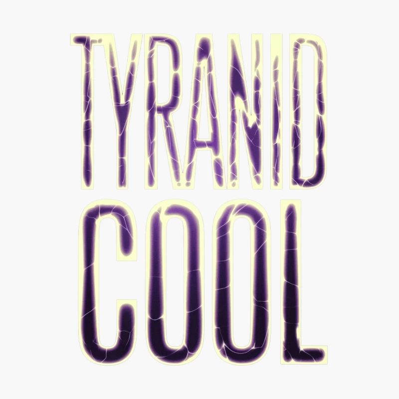 Glowing Purple "Tyranid Cool" Stylized Typography Cotton Tote Bag