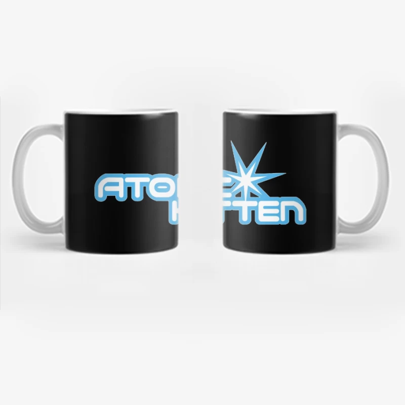 Atomic Kitten Blue Retro Logo Design Coffee Mug