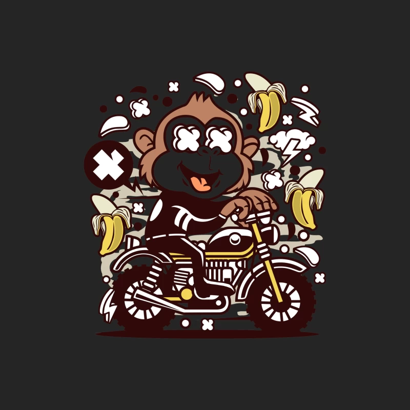 Singe Motard Exalté Femme Sweat-shirt à enfiler