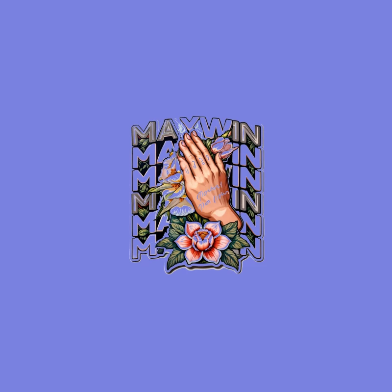 Praying Hands with Floral Design iPhone Case