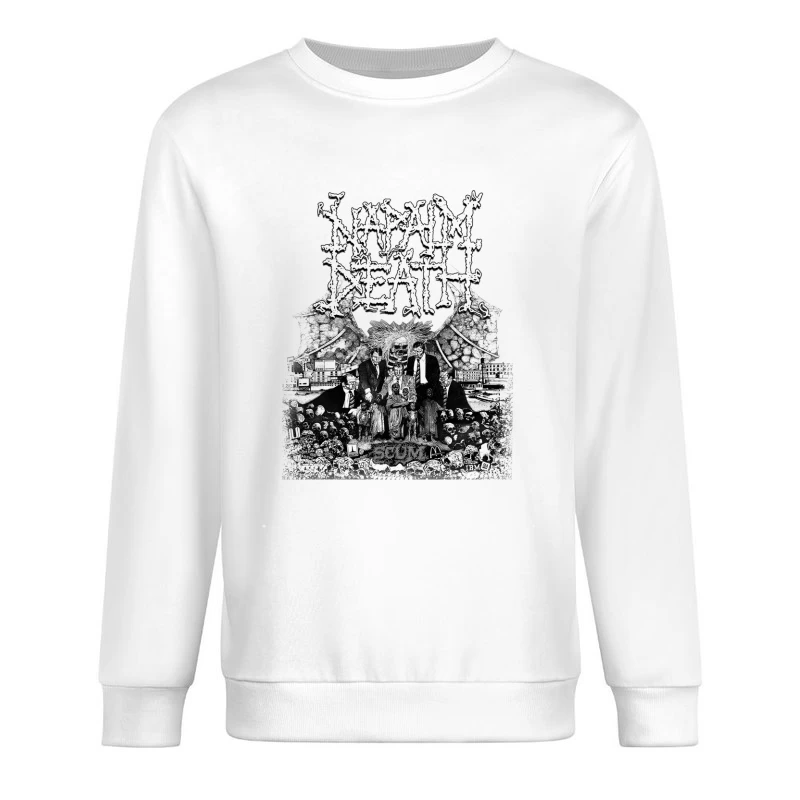 Napalm Death Scum Black White Male Pullover Sweatshirt