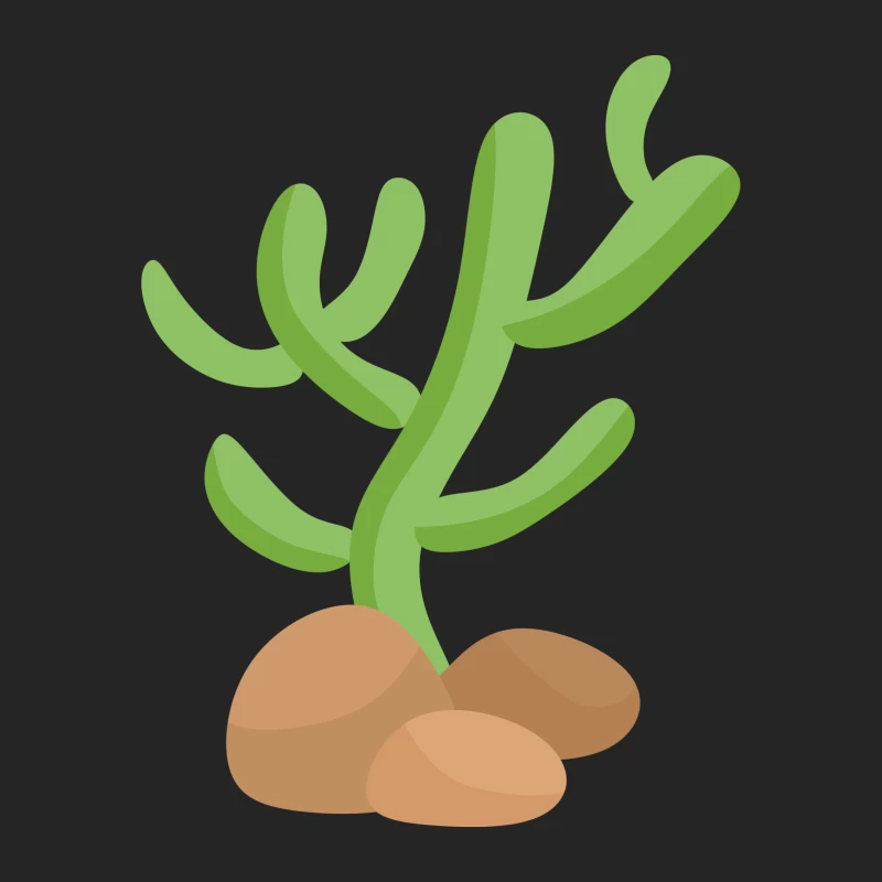 Illustration de cactus sur des rochers Homme Sweat-shirt à enfiler