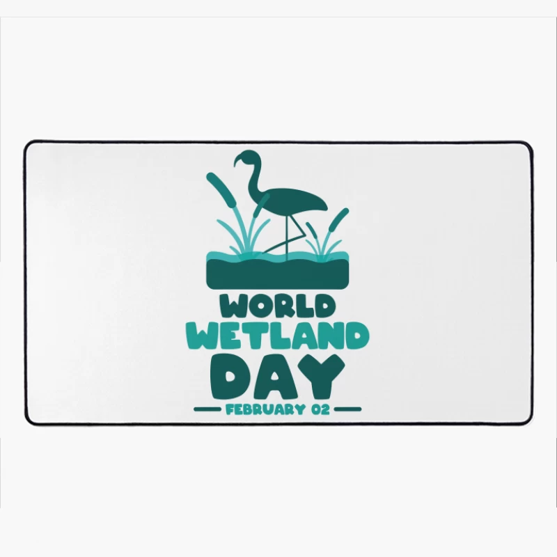 Celebrate World Wetland Day – Vibrant Flamingo Design Desk Mat