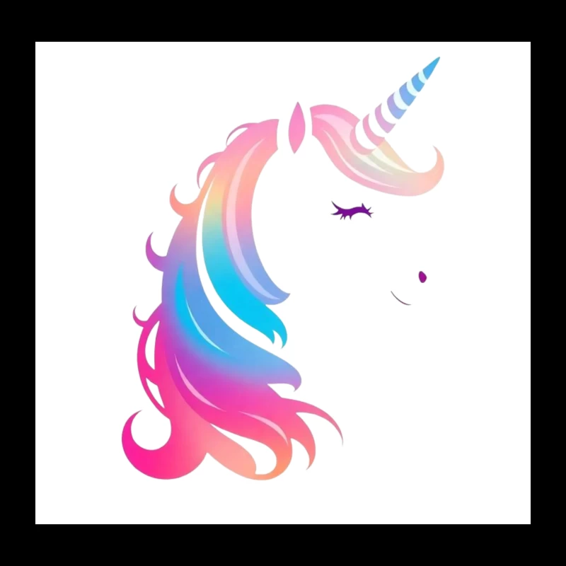 Rainbow Pastel Unicorn Silhouette Throw Pillow