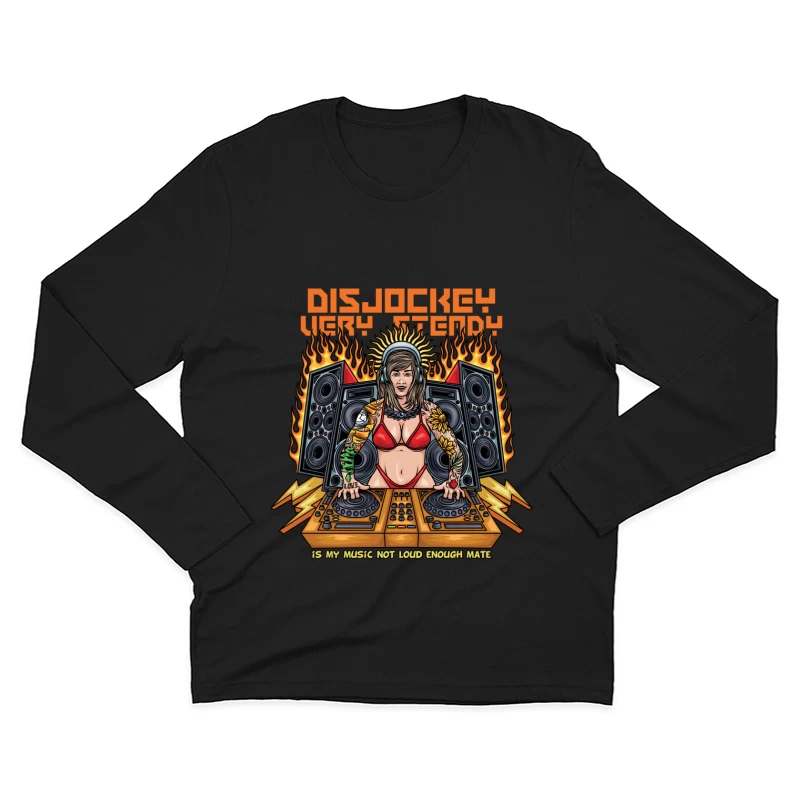 Dynamic DJ with Vibrant Energy Male Long Sleeve T-Shirt