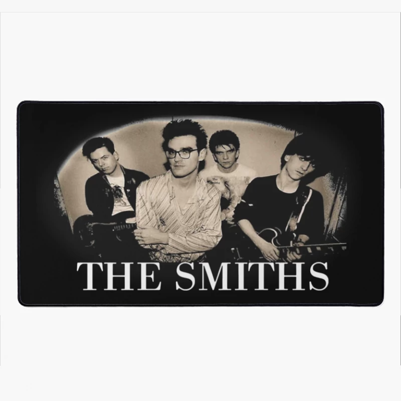 The Smiths - Iconic 1980s Alternative Rock Band Portrait Desk Mat