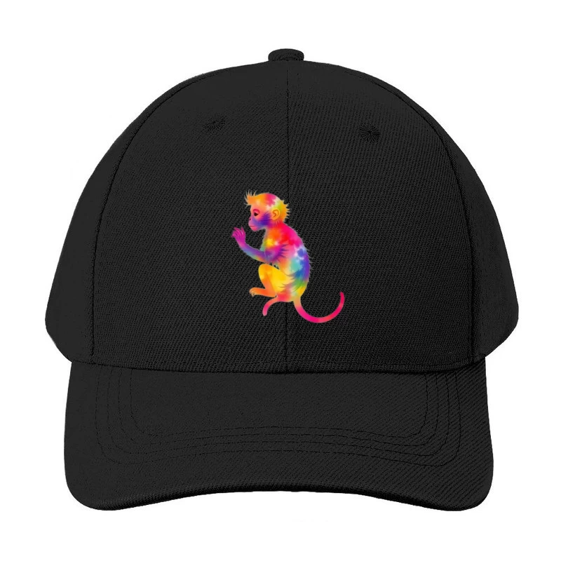 Rainbow Gradient Monkey Art Baseball Cap