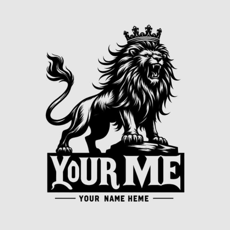 Majestätischer Löwe mit Krone Herren Pullover Hoodie