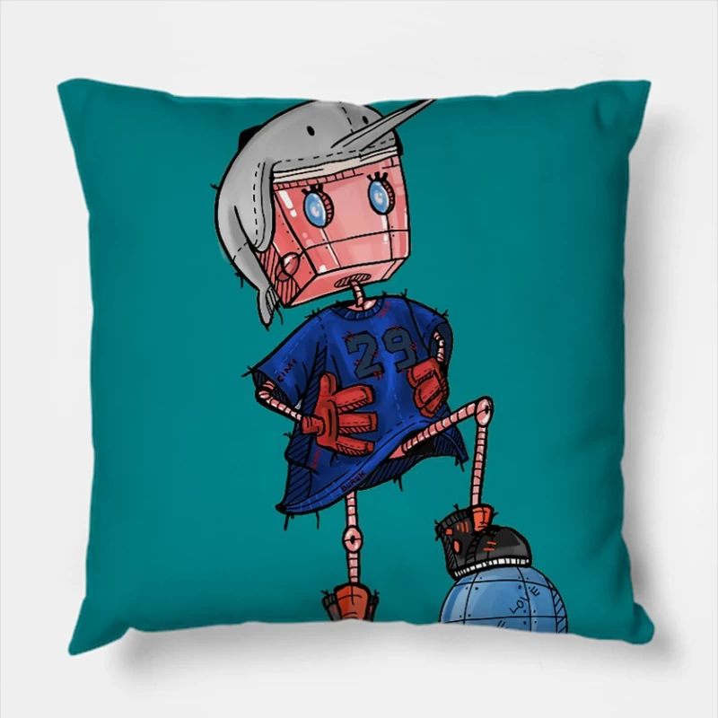 Robokite Bake Love Throw Pillow