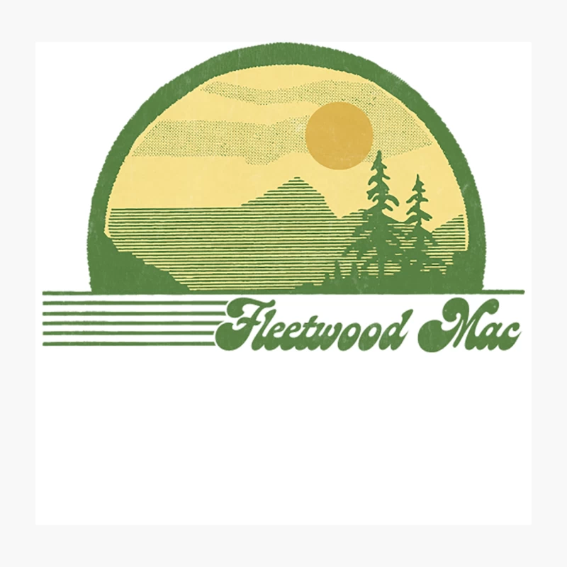 Fleetwood Mac  Retro 70s Style Fan Design Throw Pillow