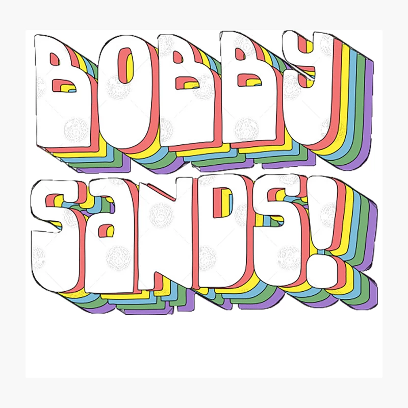 Bobby Sands  Retro Typography Design Throw Pillow