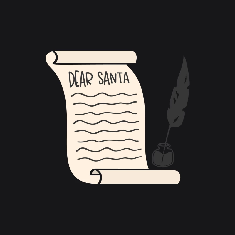 Lettre à Santa avec encre et parchemin Homme Sweat à capuche