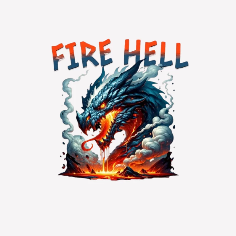 Fire Hell Dragon with Glowing Flames Female T-Shirt