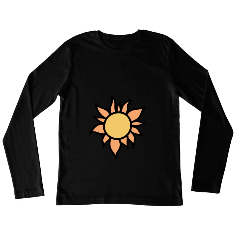 Illustration de soleil stylisé Femme Manches Longues T-Shirt