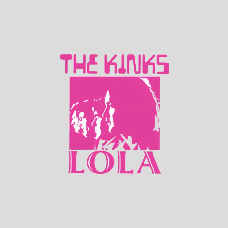 The Kinks 'Lola' Pink Album Cover Art Baseball Cap