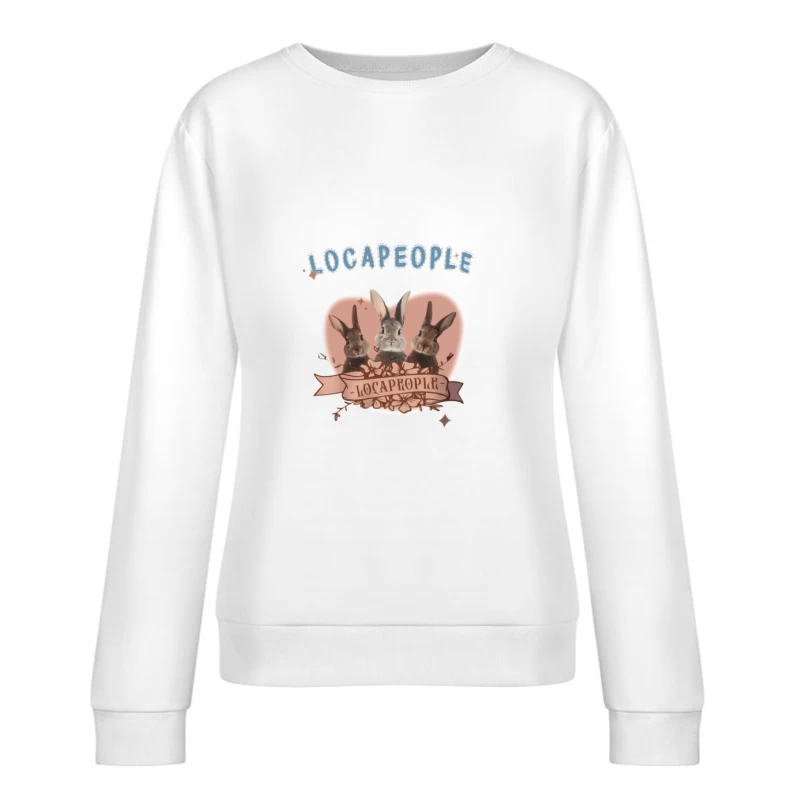 Lustiges Hasen-Design Damen Pullover Sweatshirt