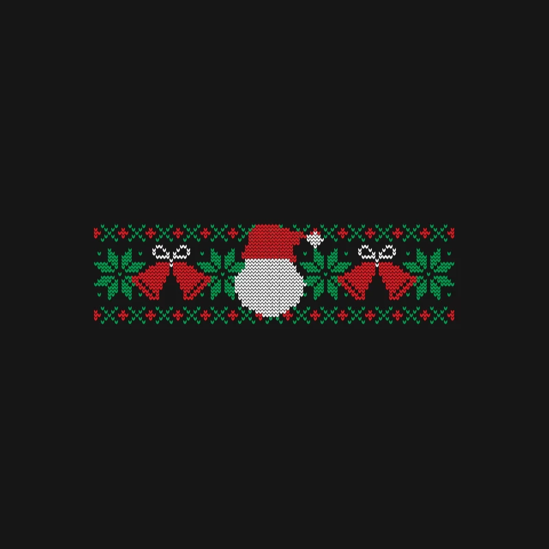 Motif de Noël au point de croix avec cloches et Père Noël Femme T-Shirt