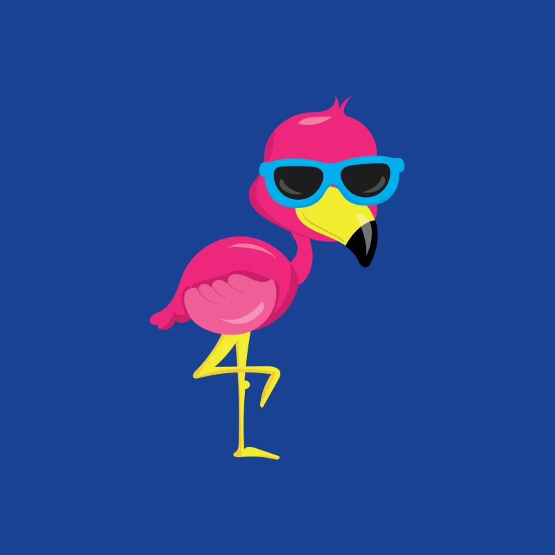 Flamant rose cool avec lunettes de soleil Femme T-Shirt