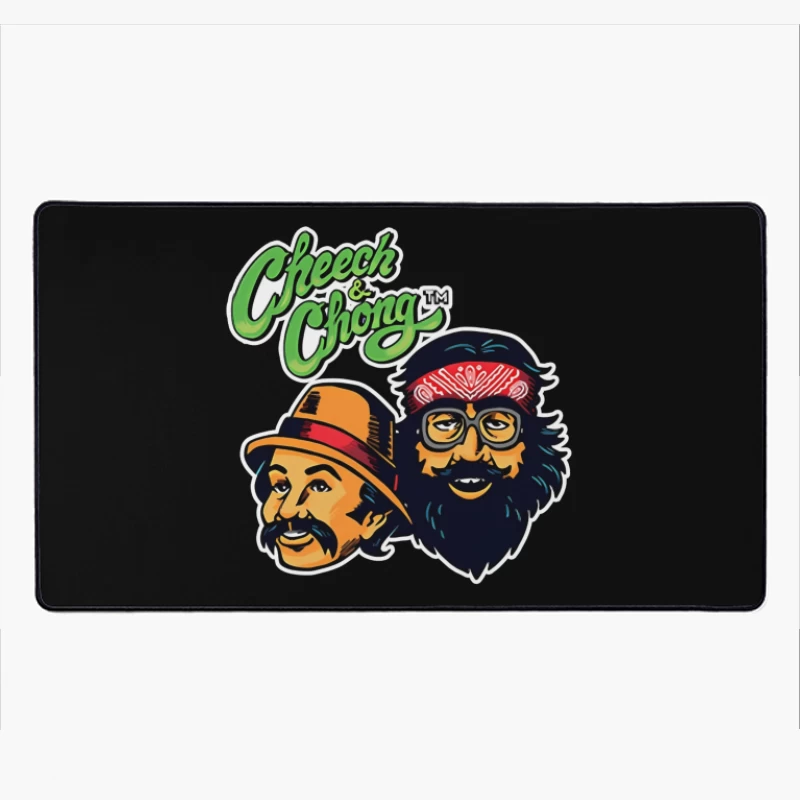 Cheech & Chong Retro Cartoon Logo Design Desk Mat