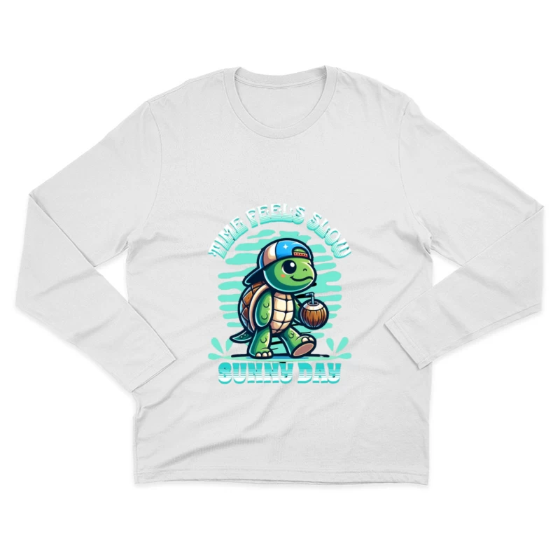 Tortue un jour ensoleillé Homme Manches Longues T-Shirt
