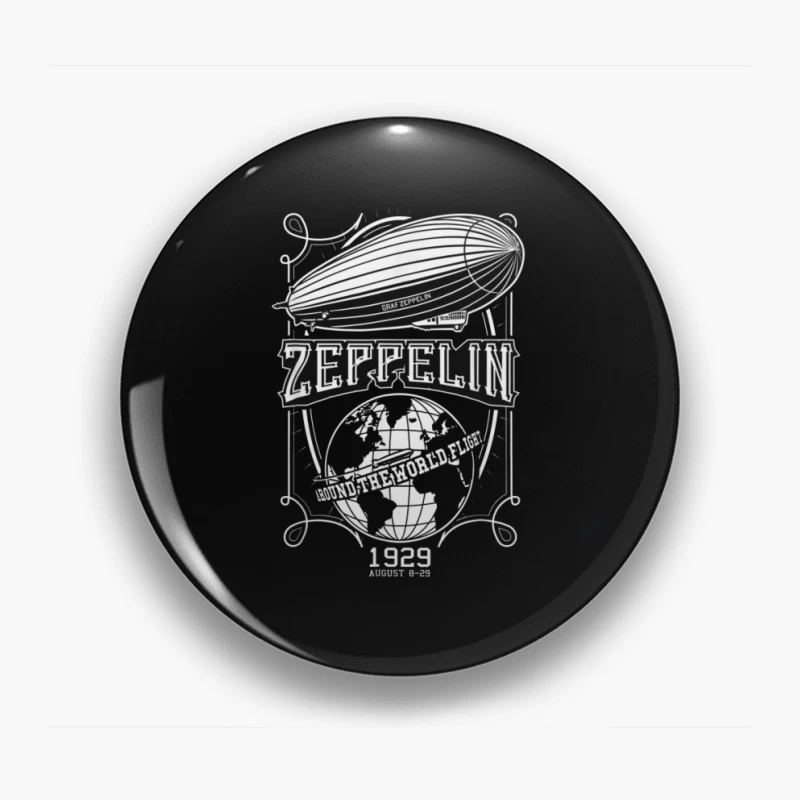 Vintage 1929 Zeppelin Airship Concert Promotional Design Pin