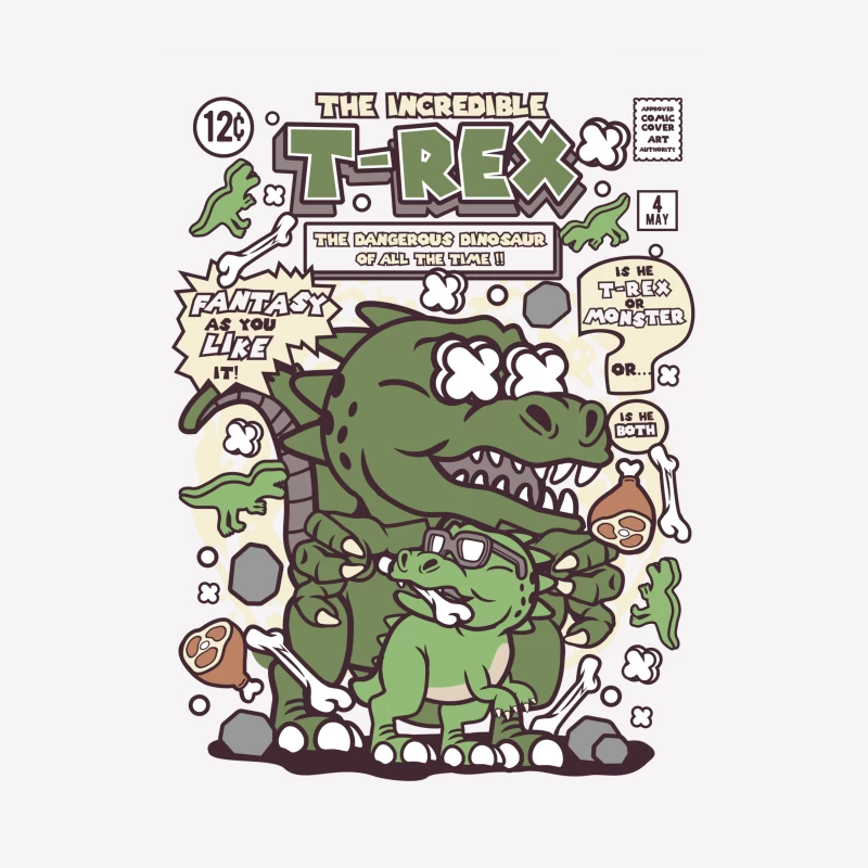 La BD du dangereux dinosaure T-Rex Femme T-Shirt