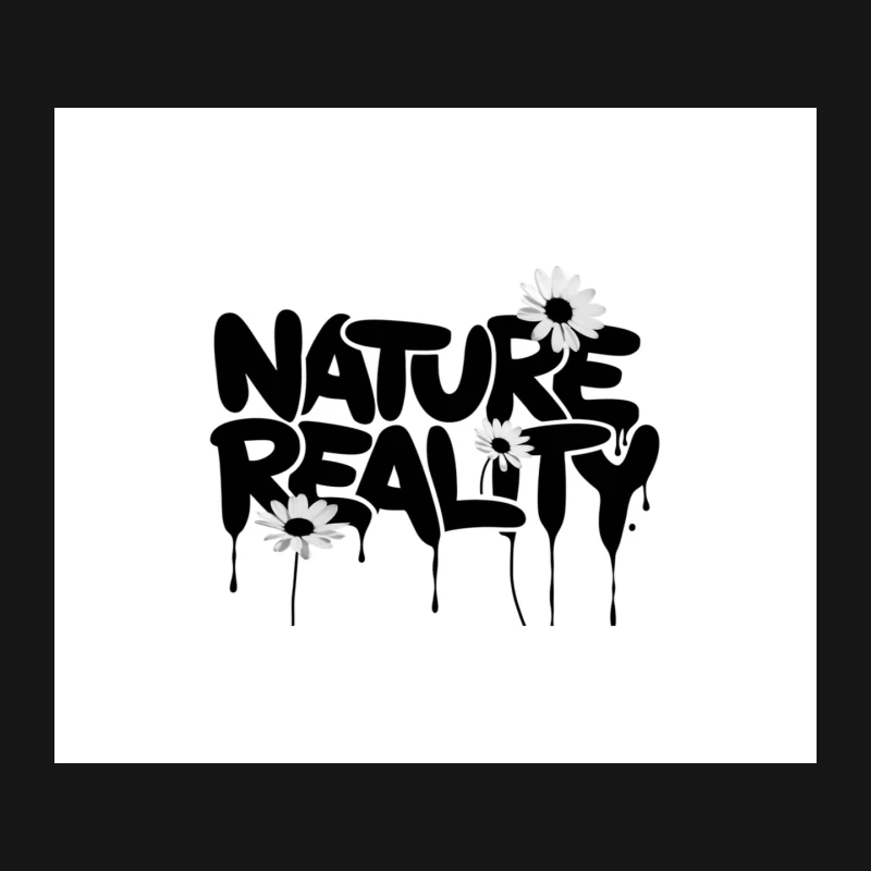 Nature Reality: Graffiti-Style Typography with Floral Accents Mouse Pad
