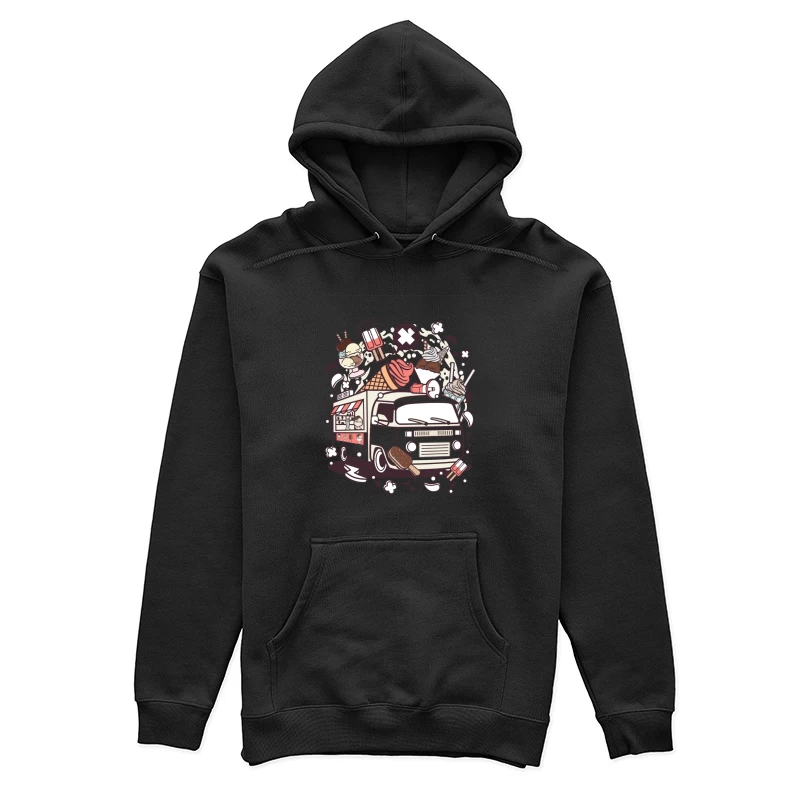 Camion de crème glacée rétro Femme Sweat à capuche