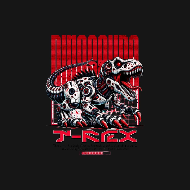 Design de T-Rex Dinosaure Robot Femme Manches Longues T-Shirt