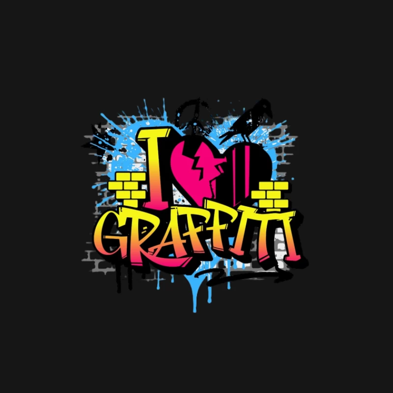 Ich liebe Graffiti Design Herren T-Shirt