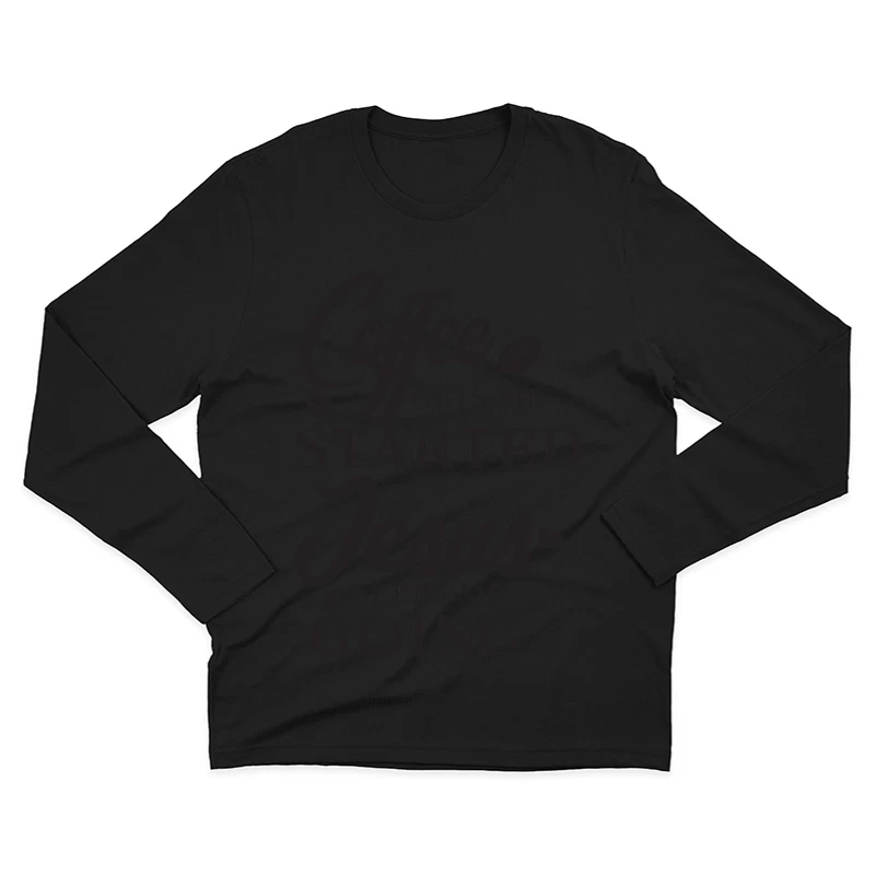 Citation inspirante sur le café et la foi Homme Manches Longues T-Shirt