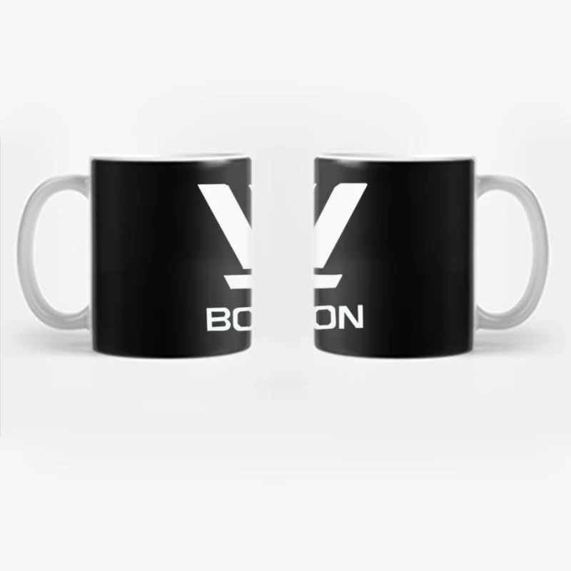 Boston Hockey Team Logo Line Drawing Coffee Mug