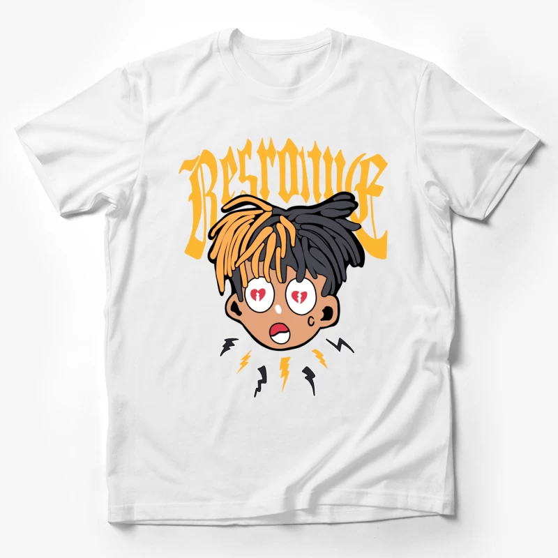 Cartoon-Gesicht mit Herzaugen Herren T-Shirt