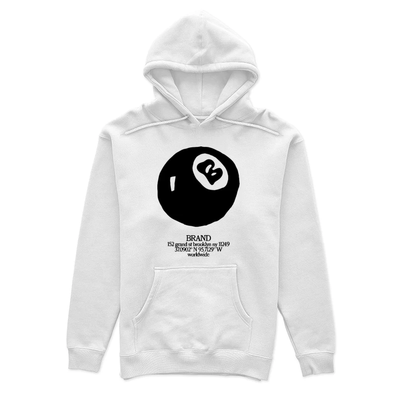 Markenlogo mit Standortdetails Damen Pullover Hoodie