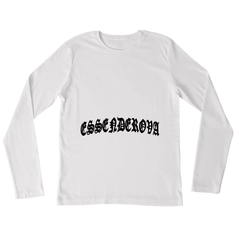 Gothische Schriftzug Damen Langarm T-Shirt