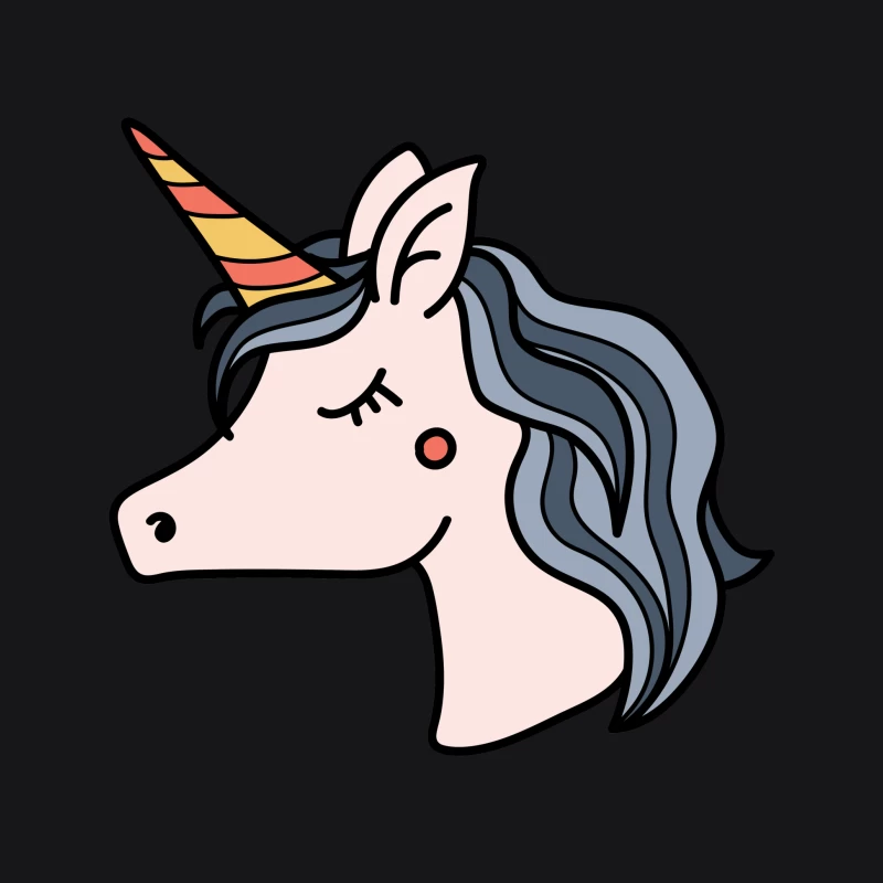 Illustration de Licorne avec Crinière Colorée Homme Sweat à capuche