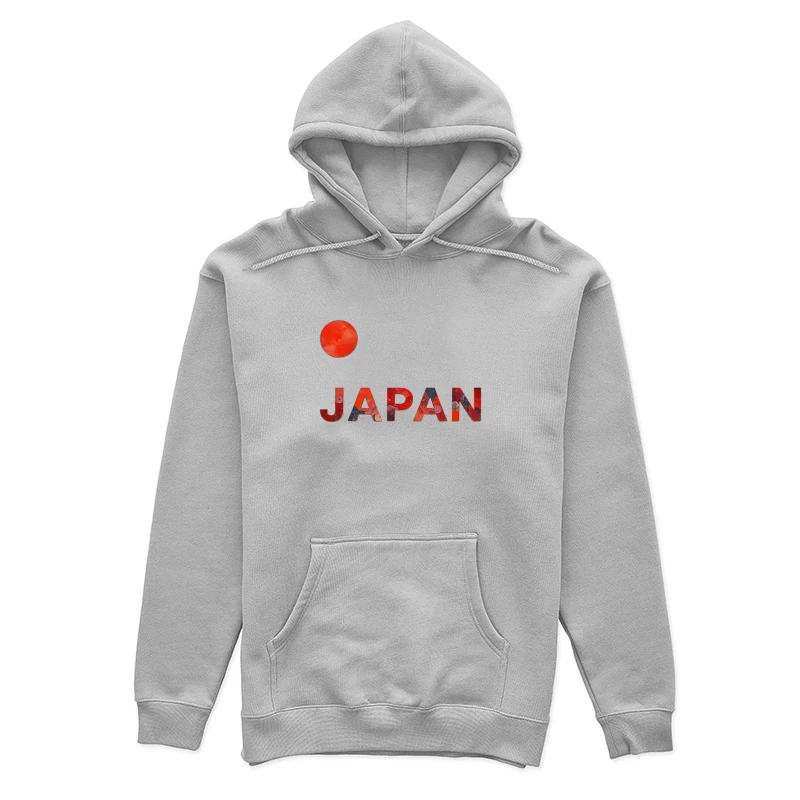 Minimalist Japanese Flag Design with Typography Female Pullover Hoodie