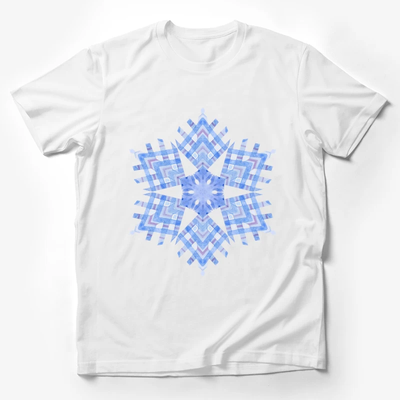 Flocon de neige aquarelle bleu Homme T-Shirt