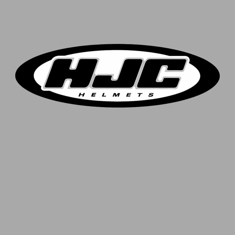 HJC Helmets Motorcycle Brand Logo in Black and White Male Pullover Hoodie