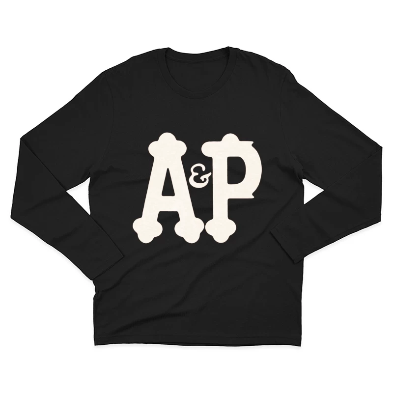 Decorative White AP Letters with Ampersand Male Long Sleeve T-Shirt