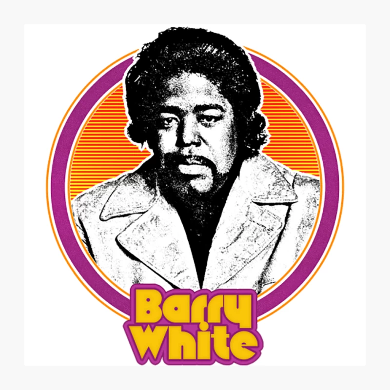 Barry White  Retro Soul Music Fan Design Pin
