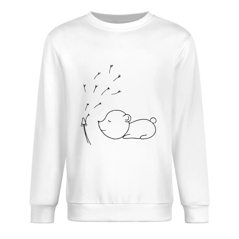 Ours et Fleurs de Pissenlit Homme Sweat-shirt à enfiler