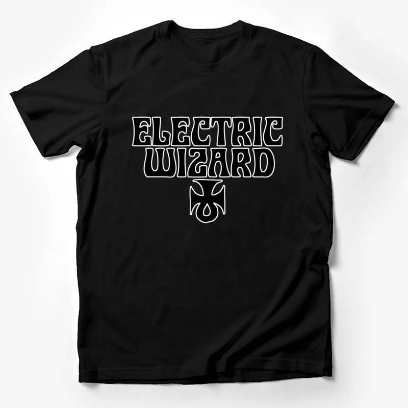 Electric Wizard Doom Metal Band Logo with Iron Cross Male T-Shirt