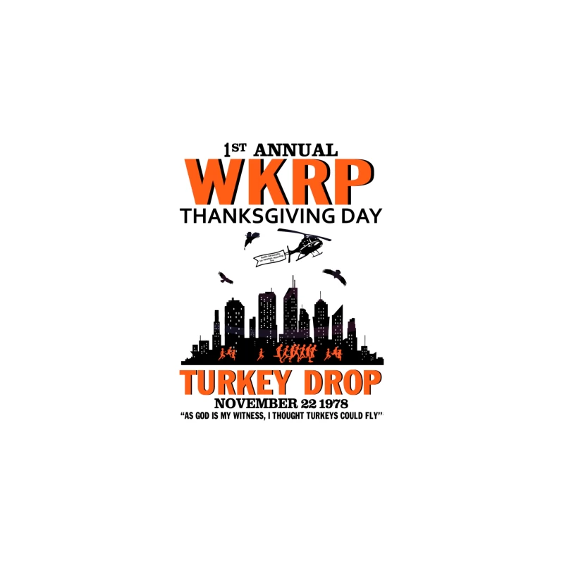 WKRP Turkey Drop iPhone Case